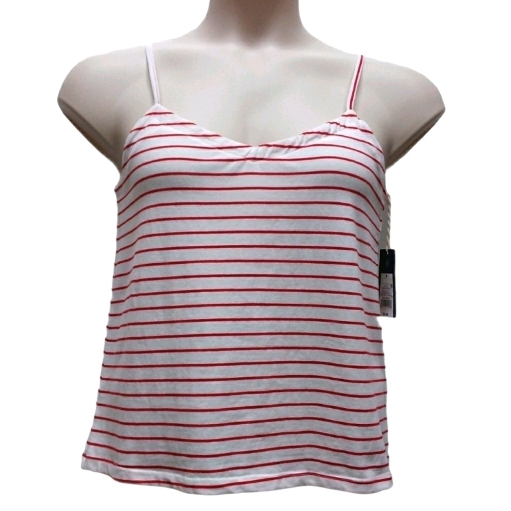 Universal Thread Women's Red & White Striped Strappy Crop Top NEW